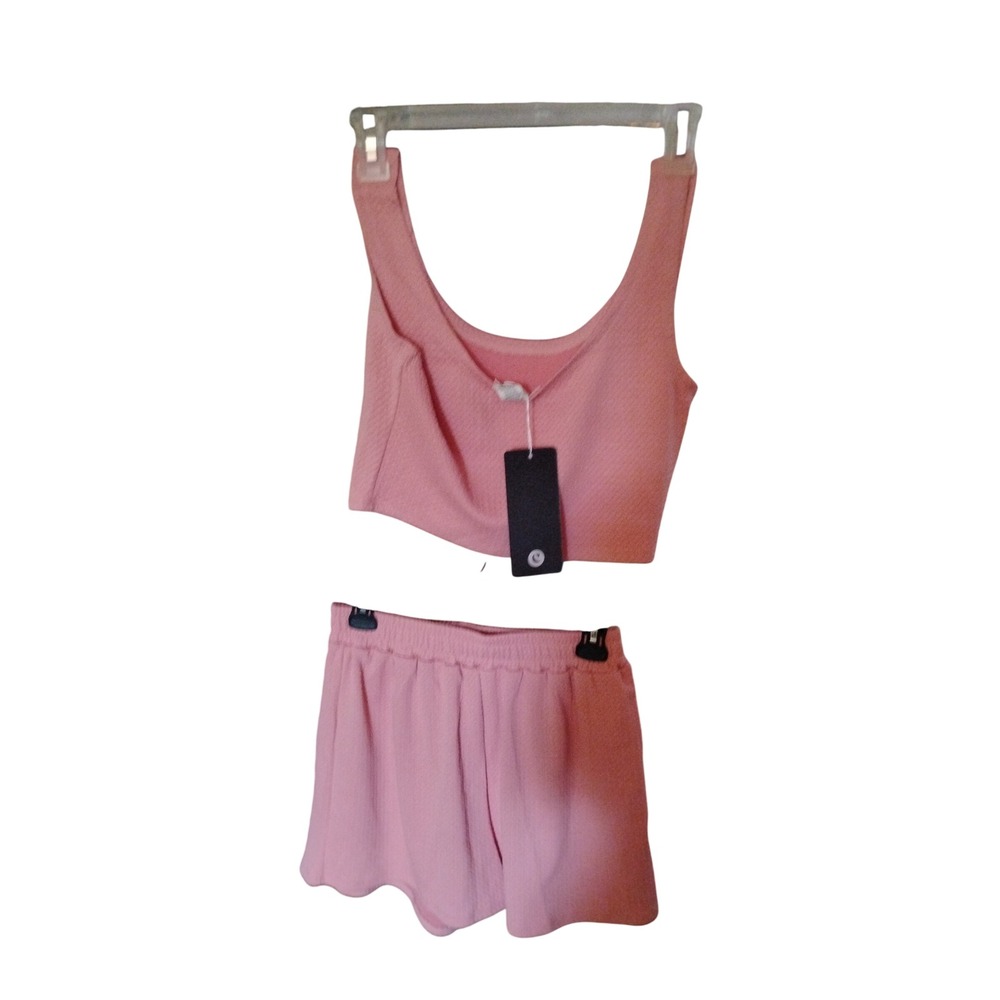 Capella 2 Piece Peach Top & Shorts Set Size Medium NWT